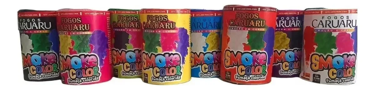 Fumaça Lata Solo Chá Revelação Fotos Torcida Várias Cores Cor Branco