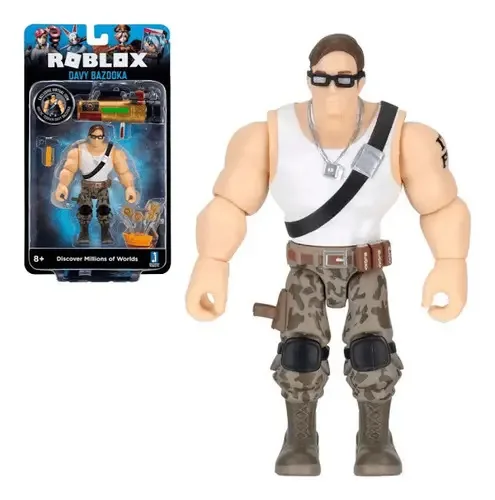 Roblox Boneco Figura Davy Bazooka Acessórios E Item Virtual