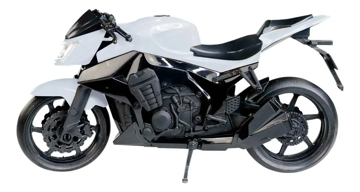Motocicleta Naked Brinquedo Roma Branco