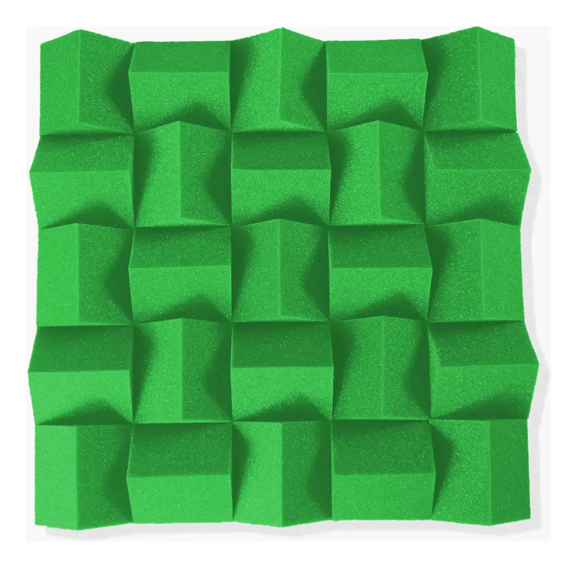 Kit 16 Placas Espumas Acústicas Difusor Alpha Verde-escuro 50x50x6cm Magui