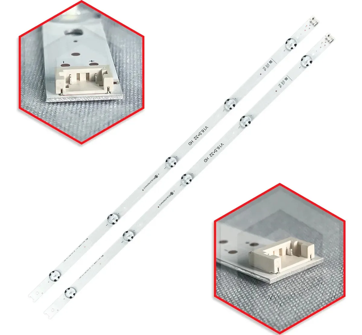 2 Barras Led 32lj520b 32lj600b 32lh510 Versão V16.5 32 Hd
