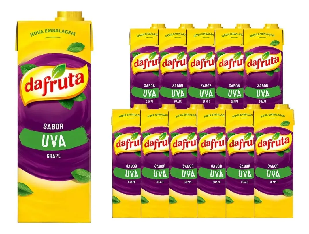 Caixa Com 12 Sucos De Uva Dafruta De 1l