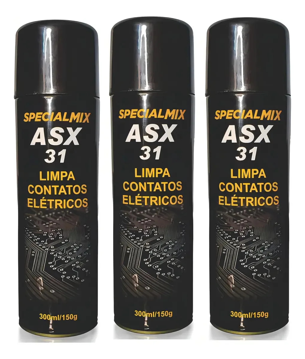 Kit 3 Limpa Contatos Elétricos 300ml/150g - Asx31