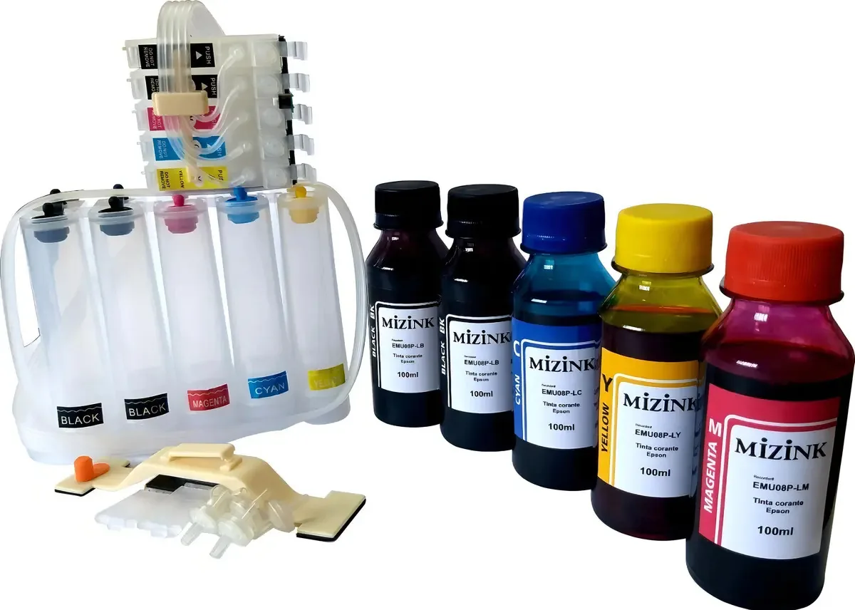 Bulk Ink Para T1110 T33 Com Tinta Corante Tinta Black Cyan Yellow Magenta