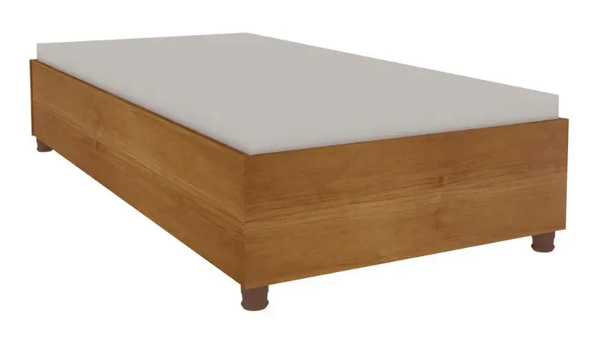 Cama Box Solteiro Mônaco Tcil Cinamomo