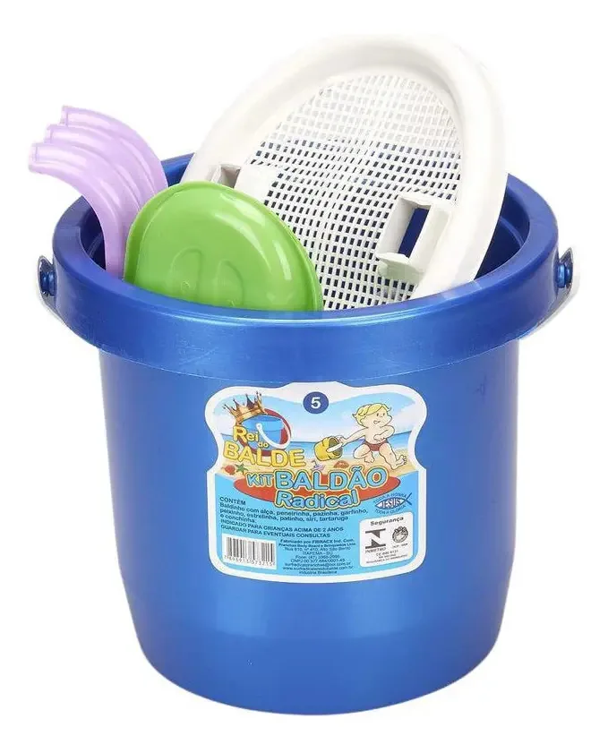 Kit Balde De Praia Azul Baldão Radical