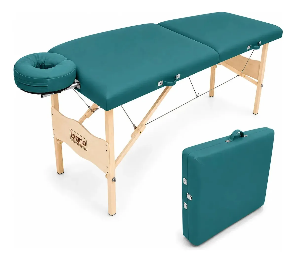 Legno Maca Portátil Vega 1.8m Madeira Massagem Tatuagem Verde