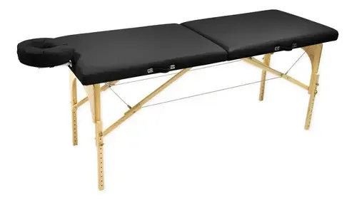 Maca de Massagem Portátil Legno Sirius 65cm Madeira Preta Com Maleta