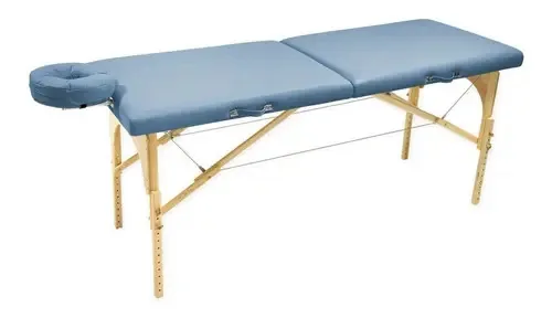 Maca Portátil Legno Sirius 65cm Madeira Azul-claro Massagem Dobrável