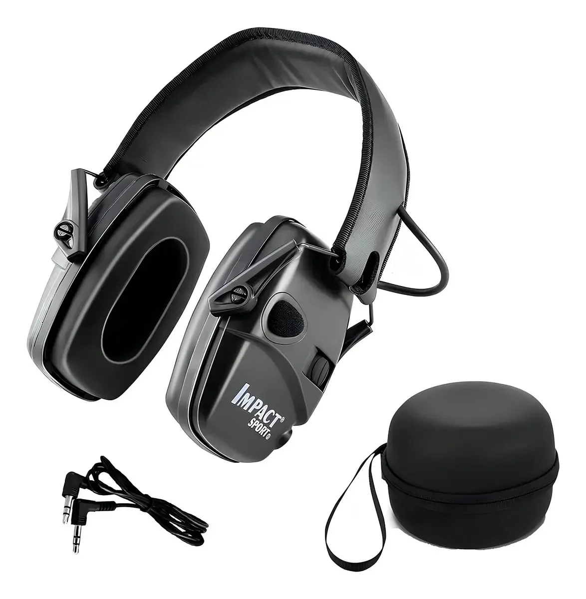 Abafador Ruido Eletrônico Fone P/ Tiro Esportivo Howard Cor Preto