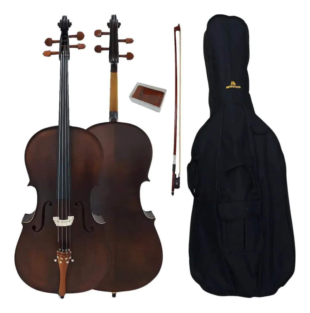 Violoncelo Marinos Capa Maciço Sólido Profissional Mc-200b