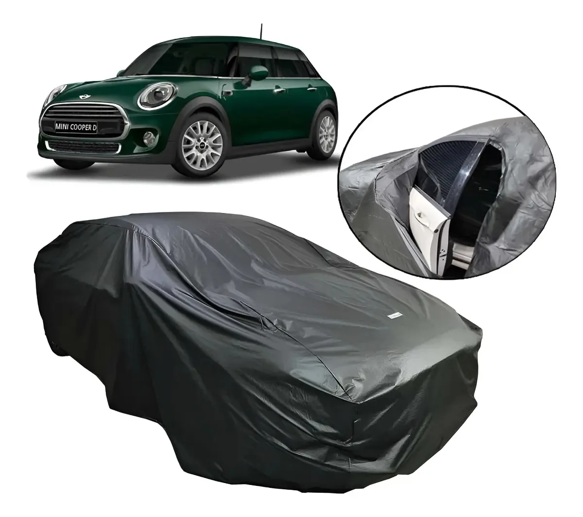 Capa Mini Cooper Impermeável Com Zíper E Forro Suave
