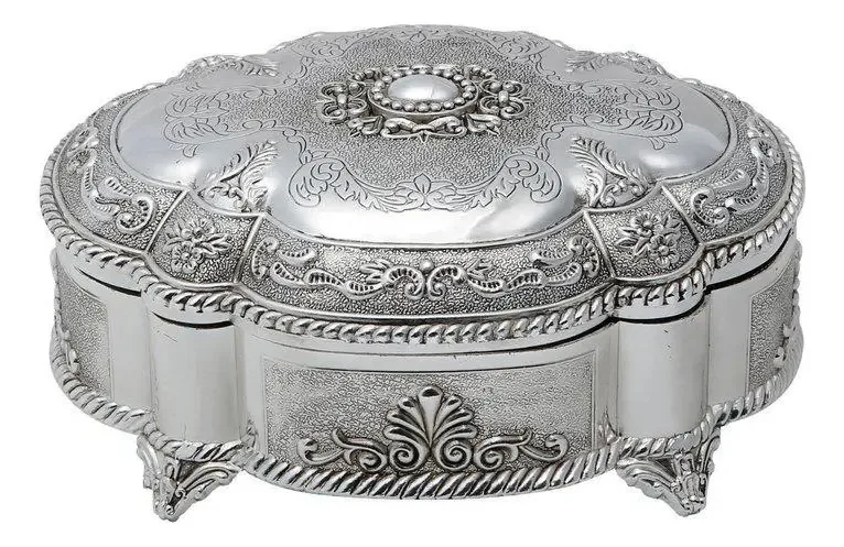 Porta Joias De Zamac Prata Amarus Grande Prestige