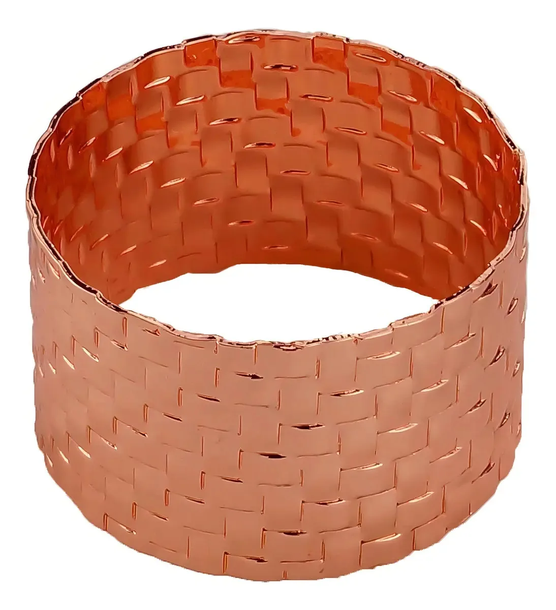 Cj Anel Guardanapo Metal Trancado Rose Gold 4pcs 60721 Rojemac