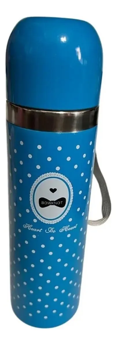 Garrafa Térmica De Inox Café Chá Água Quente E Fria 500ml Cor Azul