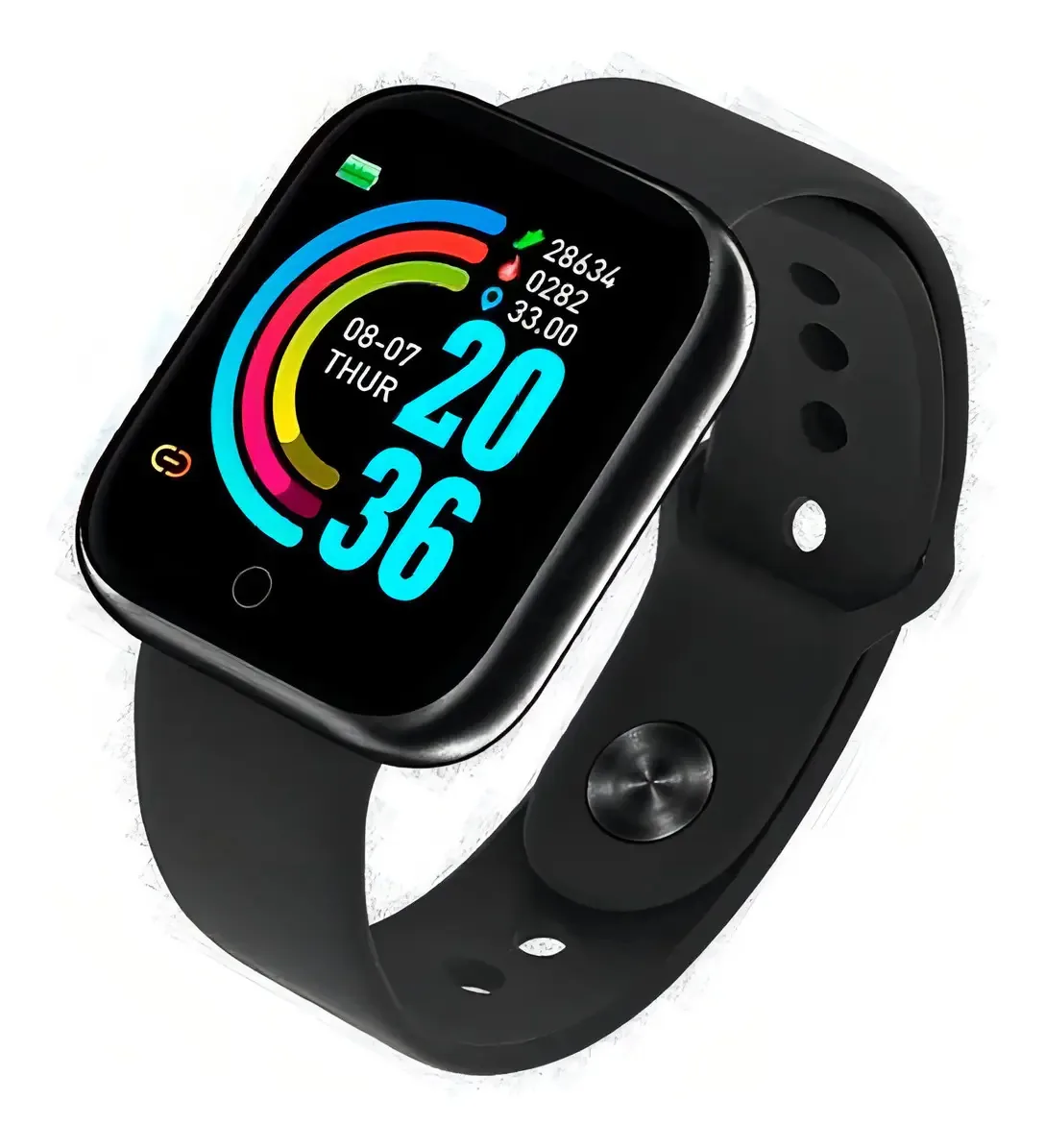 Relogio Smartwatch Inteligente D20 Modelo Preto Rosa