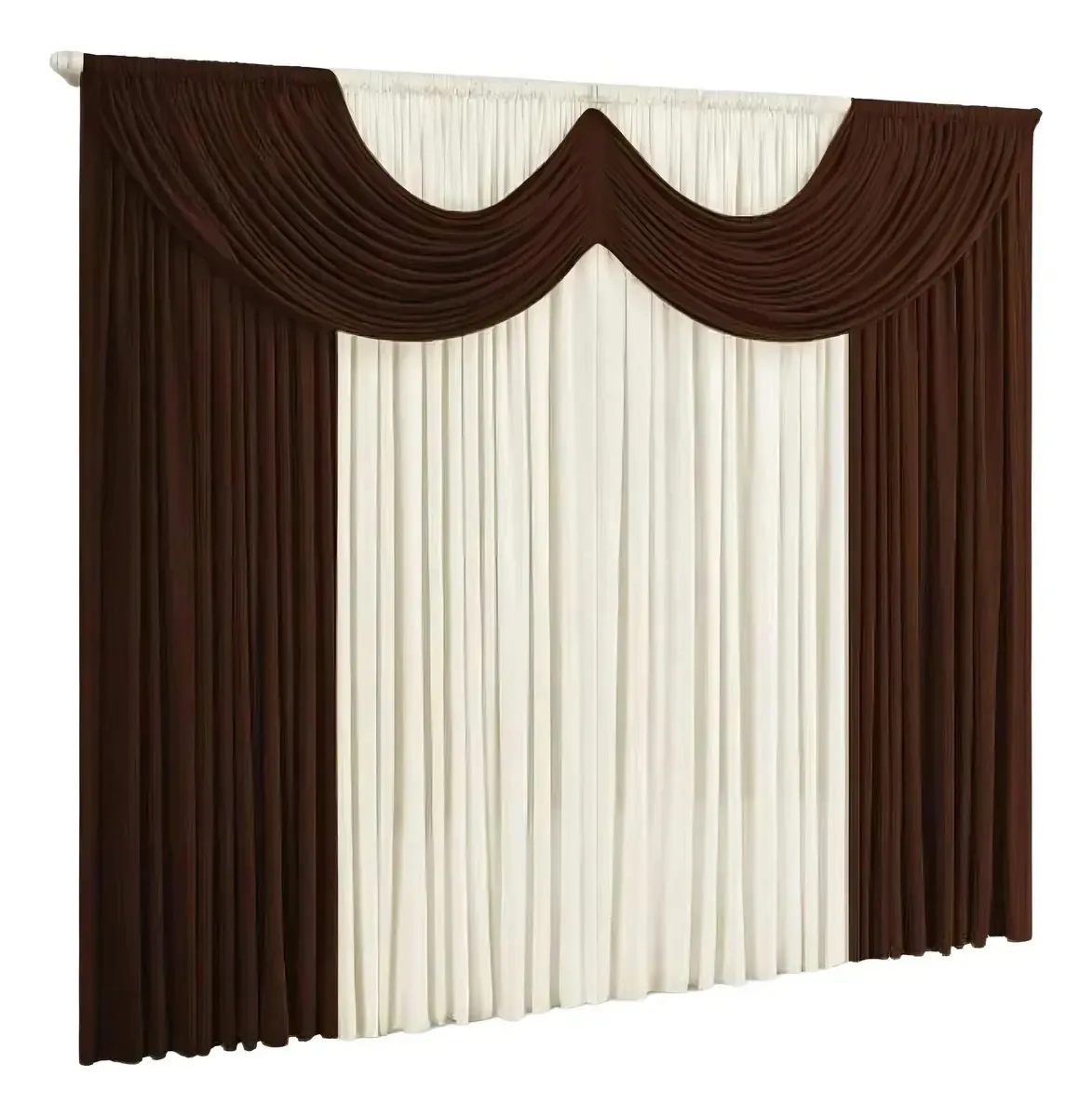 Cortina Paris 3,00mx2,80m Para Sala E Quarto Tabaco E Palha