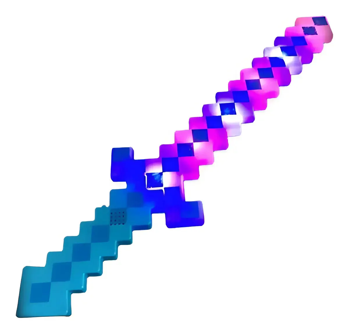 Brinquedo Espada Pixel Minecraft 58cm Som E Luz - Azul Nº28