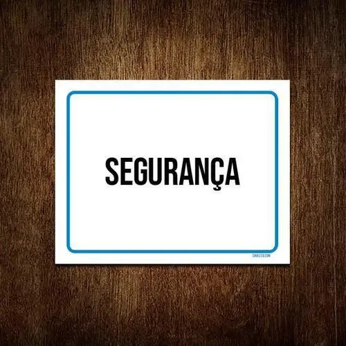 Kit 10 Placas Ambiente Sinalização Setor Segurança