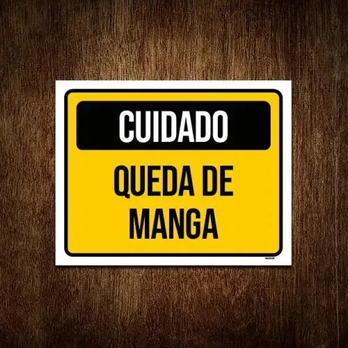Kit 10 Placas Cuidado Quedra De Manga