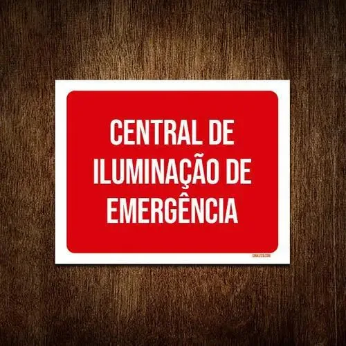 Kit 10 Placas Sinalização Central Iluminação Emergência