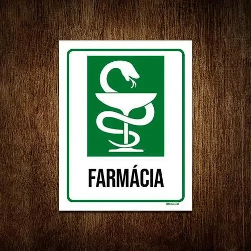 Kit 10 Placas Sinalização Hospitalar Farmácia