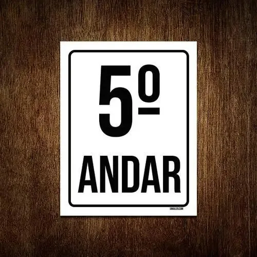 Kit 3 Placas Sinalização Ambiente Identificação 5º Andar
