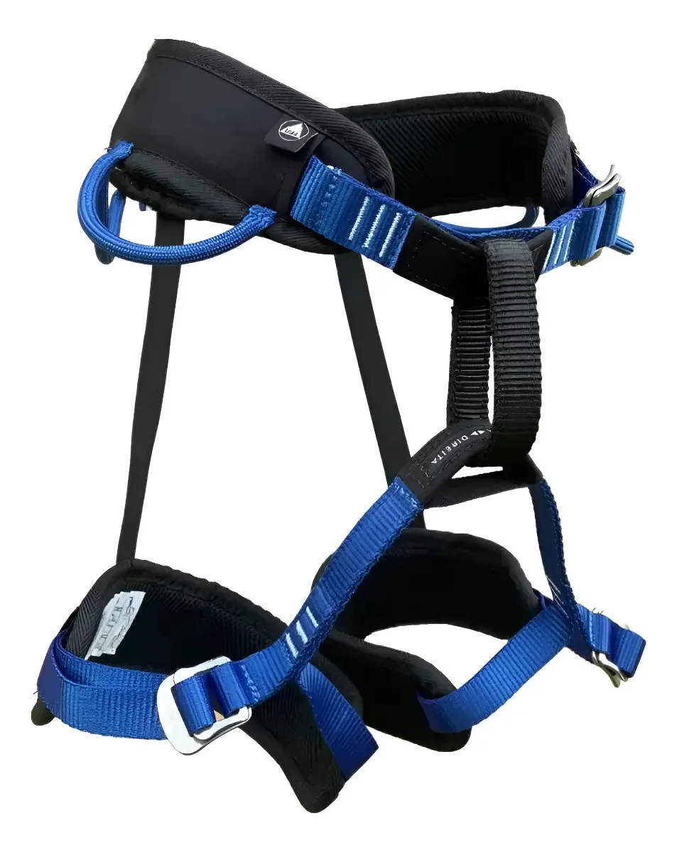 Cadeirinha Classica Light Conquista Escalada Rapel Cor Preto Com Azul