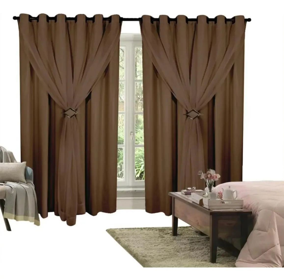 Cortina Blackout Pvc 3,00m X 2,30m Tabaco
