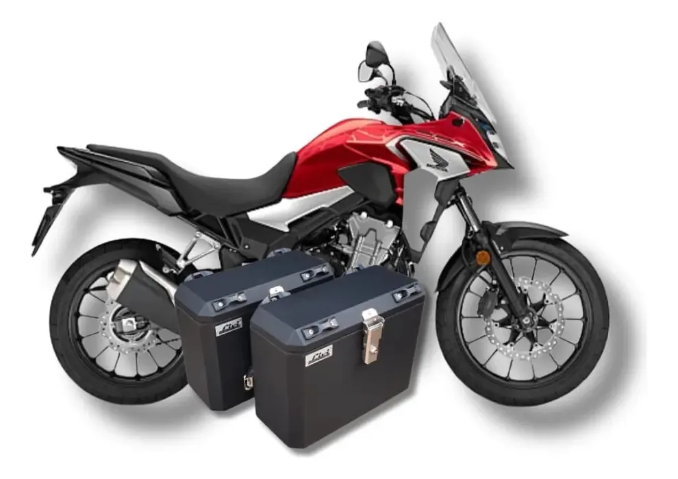 Baús Laterais Honda Cb500x + Suportes, Impermeável, Forrado! Preto
