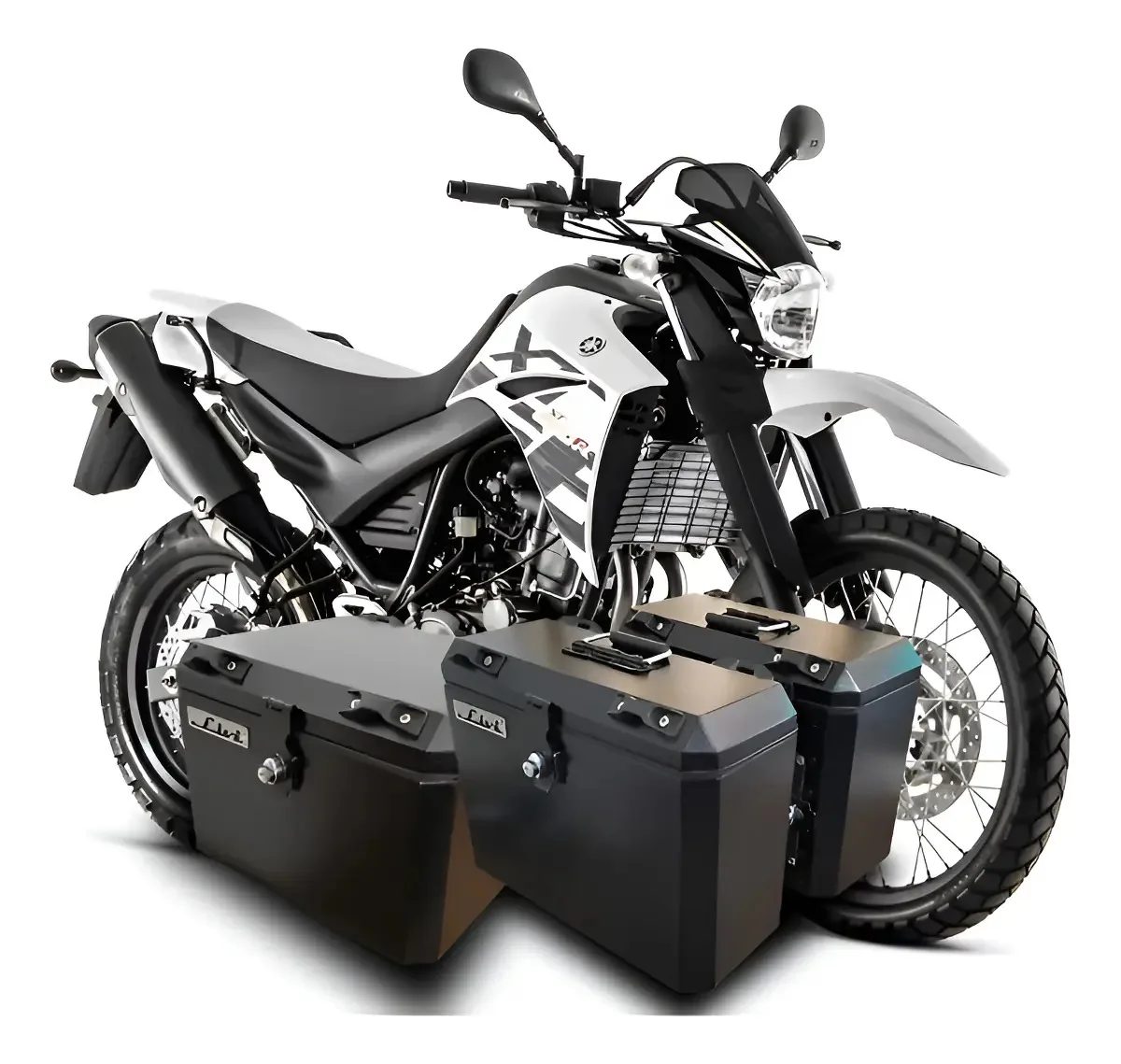 Kit Baús Laterais + Central 43l Yamaha Xt 660r + Suportes Preto