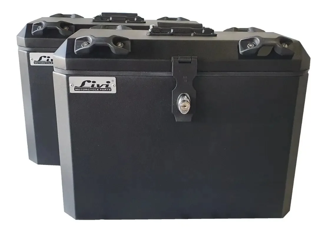 Kit Baús Laterais + Central 50l Tracer 900gt + Suportes Cor Preto