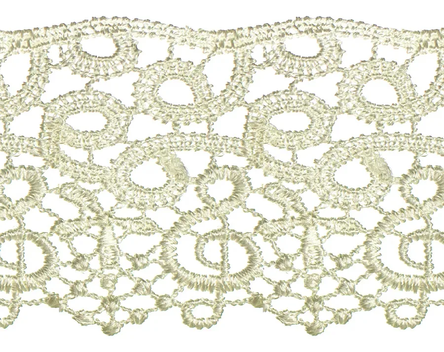 Renda Guipir Chl594 Palha 5,5cm X 13,70metros Bico Poliéster