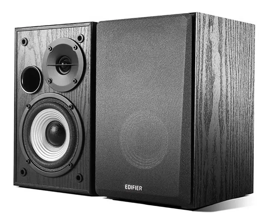 Edifier R980t Par Monitores Audio 24w Black Home Studio 2.0 Cor Preto