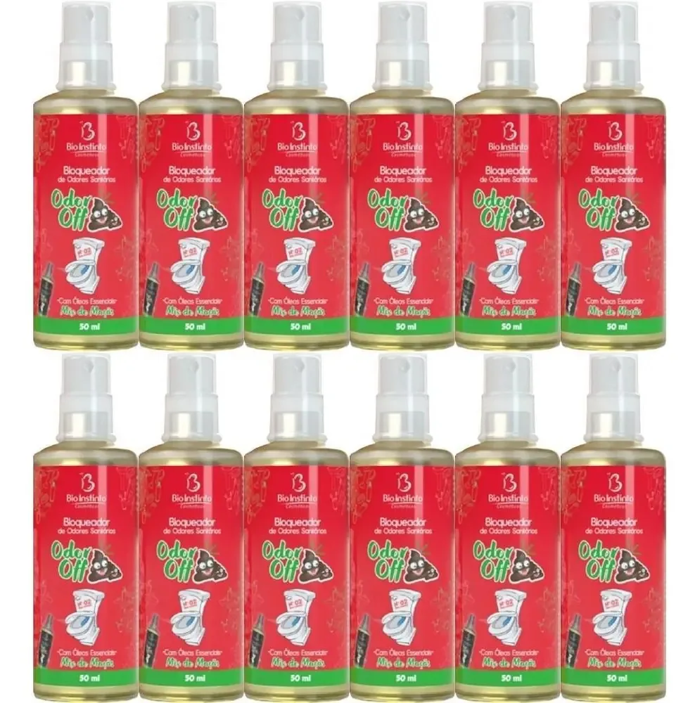 Bloqueador De Odores Sanitários 50ml 12un Mix De Maçãs