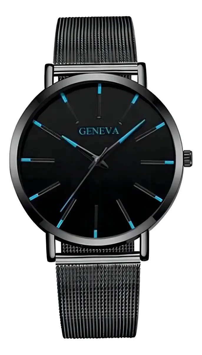 Relógio Analógico De Luxo Minimalista Pulso Geneva