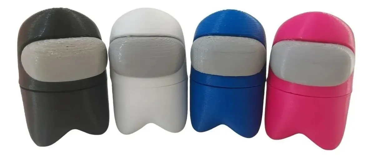 Kit 4 Bonecos Among Us Brinquedo Desmontável Cores Variadas