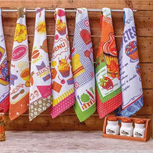 Kit 3 Panos Prato Estampado Atoalhado Simples 40 X 60cm