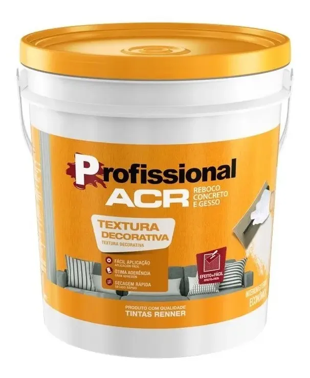 Textura Profissional Acr 18l Rustica Branca Renner