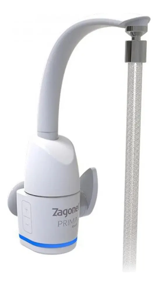 Torneira Eletrônica Prima Touch Zagonel Pronta Acabamento Plástico Cor Branco Frequência 60hz