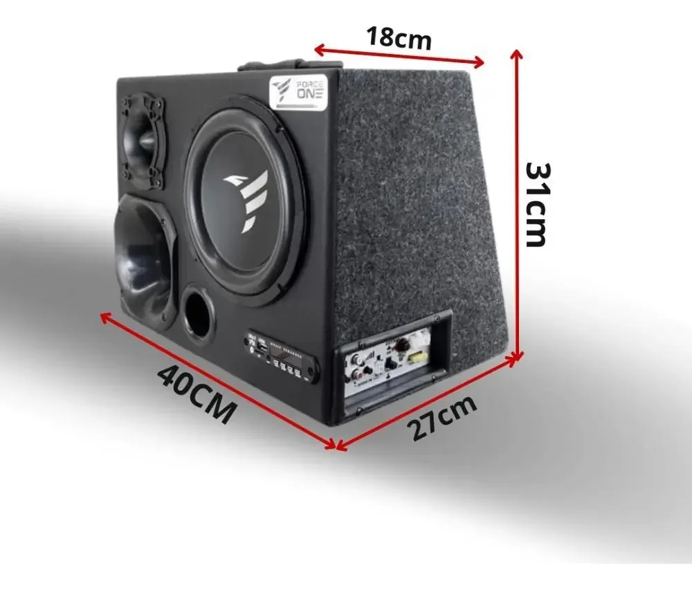Caixa Trio Amplificada Controle E Bluetooth 300 Watts Rms