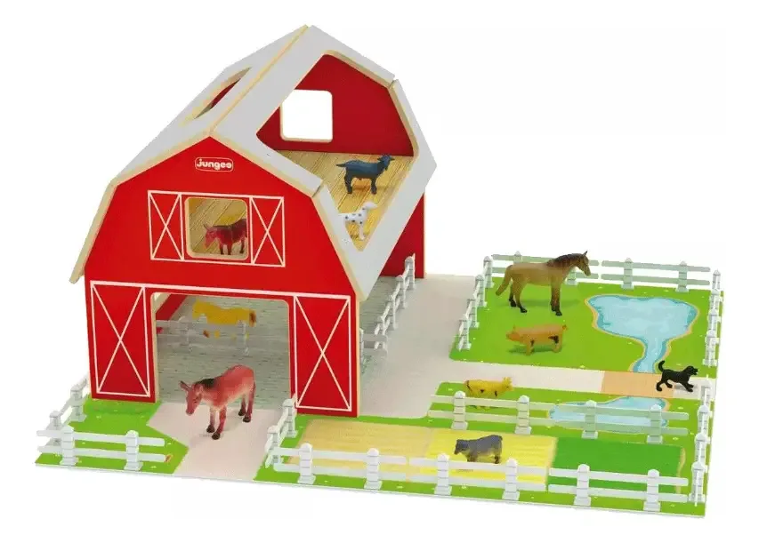 Fazendinha Celeiro Brinquedo Infantil Mdf Cenário Playsets