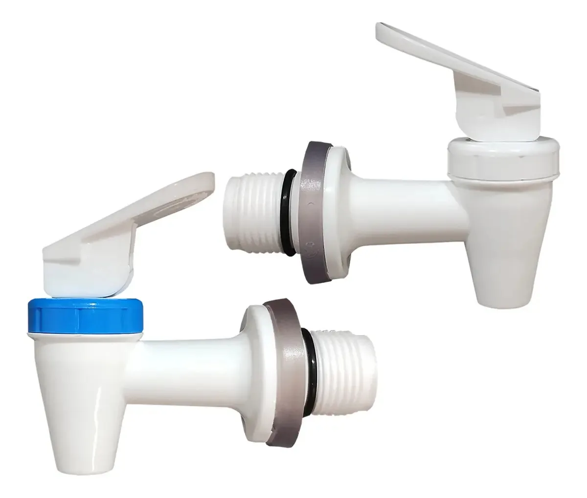 Pack 2 Torneiras para Bebedouro Esmaltec de Coluna Antigo Branco e Azul