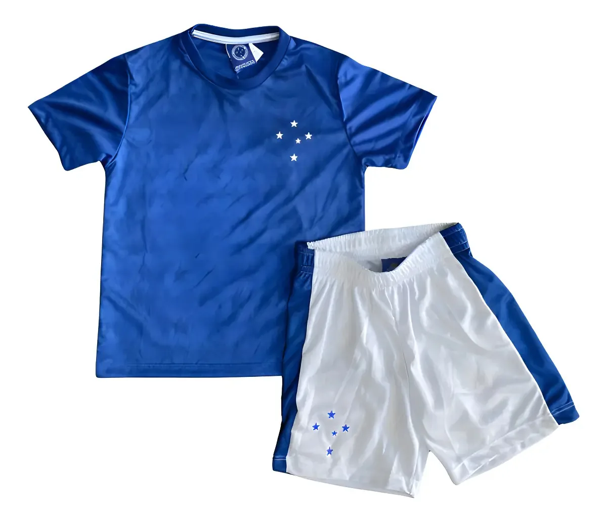 Conjunto Infantil Cruzeiro Ec - Shorts E Camisa Cor Azul Tamanho 8