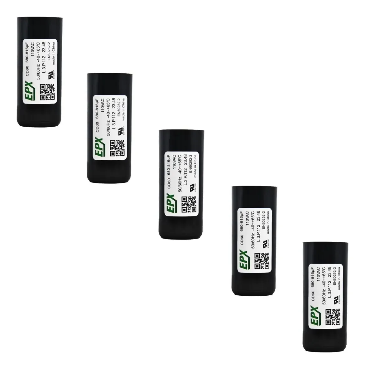 Kit 5 Capacitores De Partida Eletrolitico 680-816uf 110v