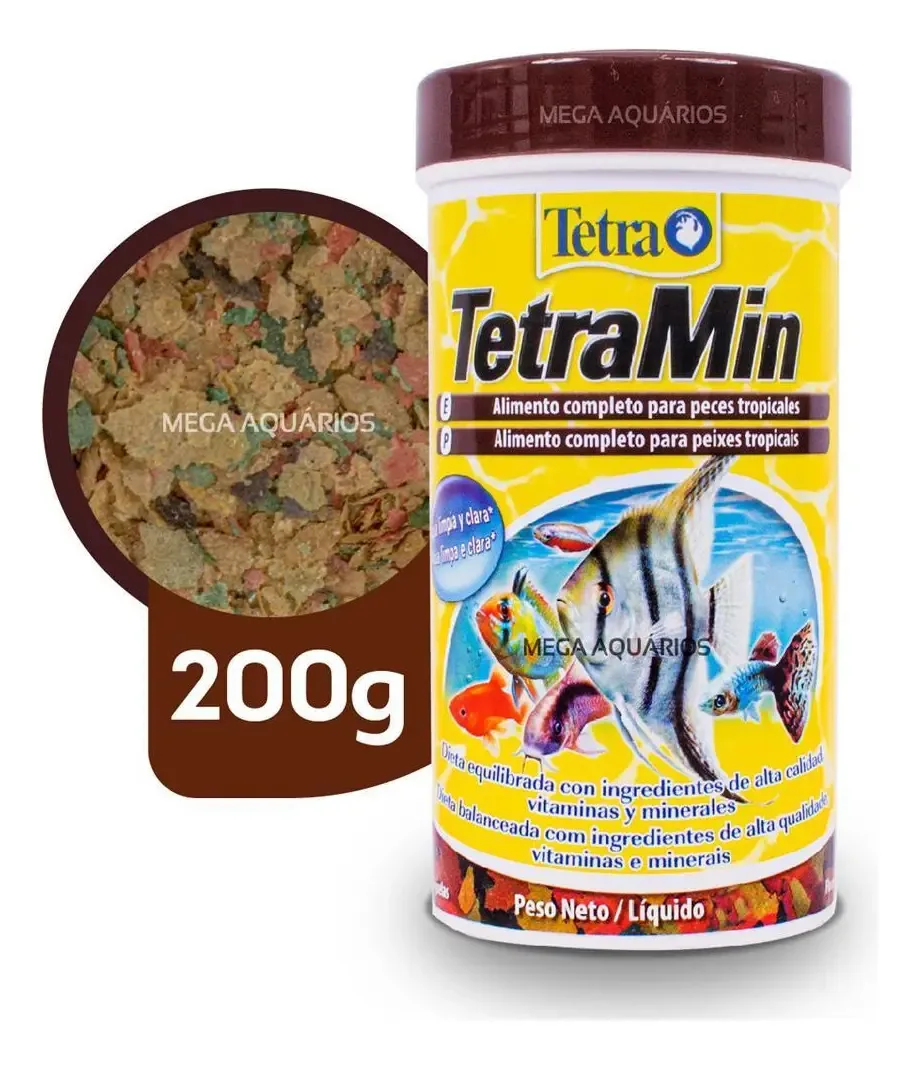 Ração Peixes Ornamentais Tetramin Flocos 200g Pote Grande