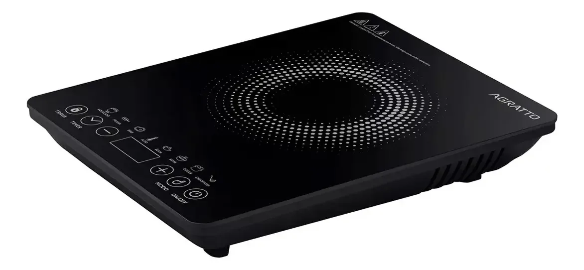 Fogão Cooktop Indução Elétrico Preto 1 Boca Agratto