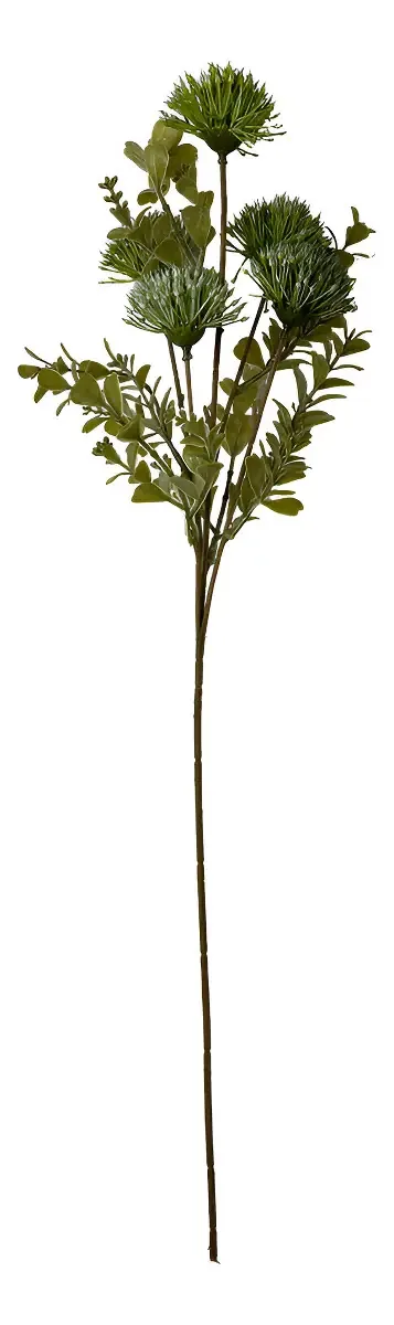 Haste Flor De Crisantemo Verde 60cm