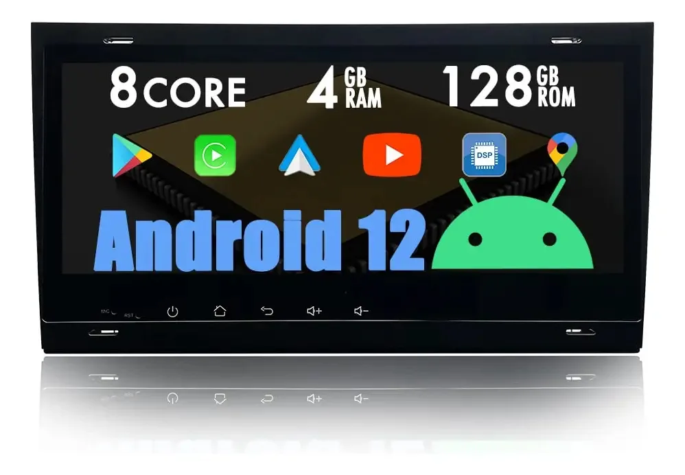 Auxoaudiotek Android 12 Car Stereo Carplay GPS para Audi A4
