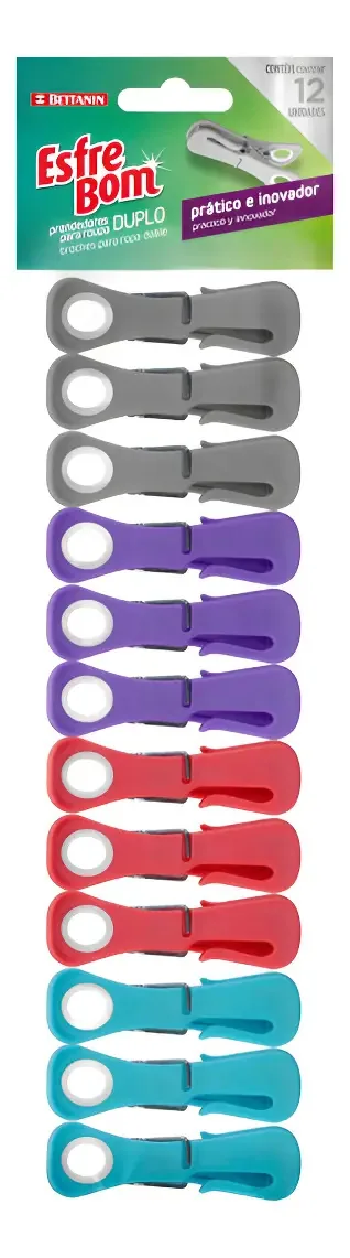 Esfrebom Prendedor Duplo 1x24